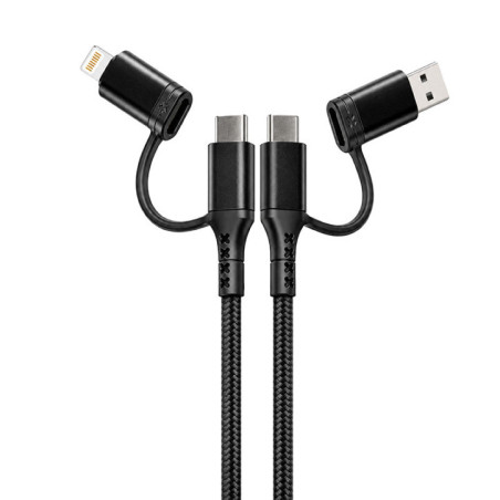 Cable renforce 1m - 4 en 1 usb
