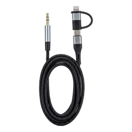 Cable renforce 1m - 2en 1 jack