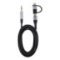 Cable renforce 1m - 2en 1 jack