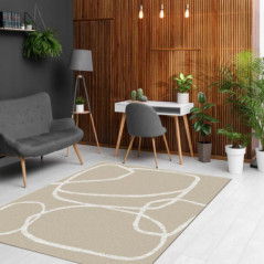 Tapis line art 120x170cm taupe