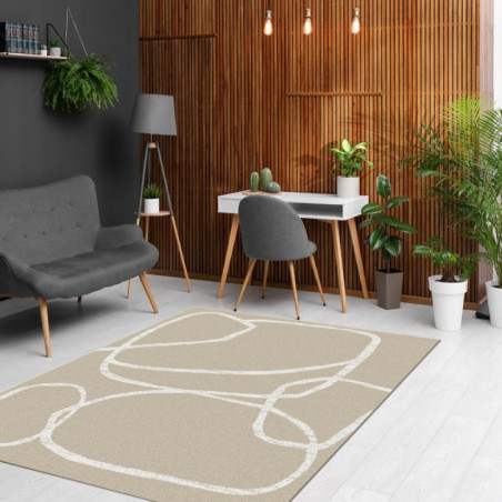 Tapis line art 120x170cm taupe