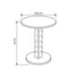 Table d'appoint ronde bordeaux