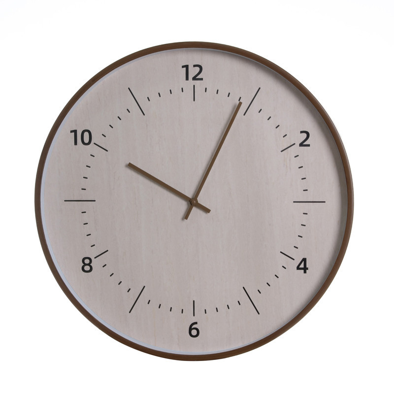 Horloge contour bois fonce