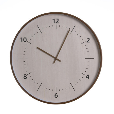 Horloge contour bois fonce