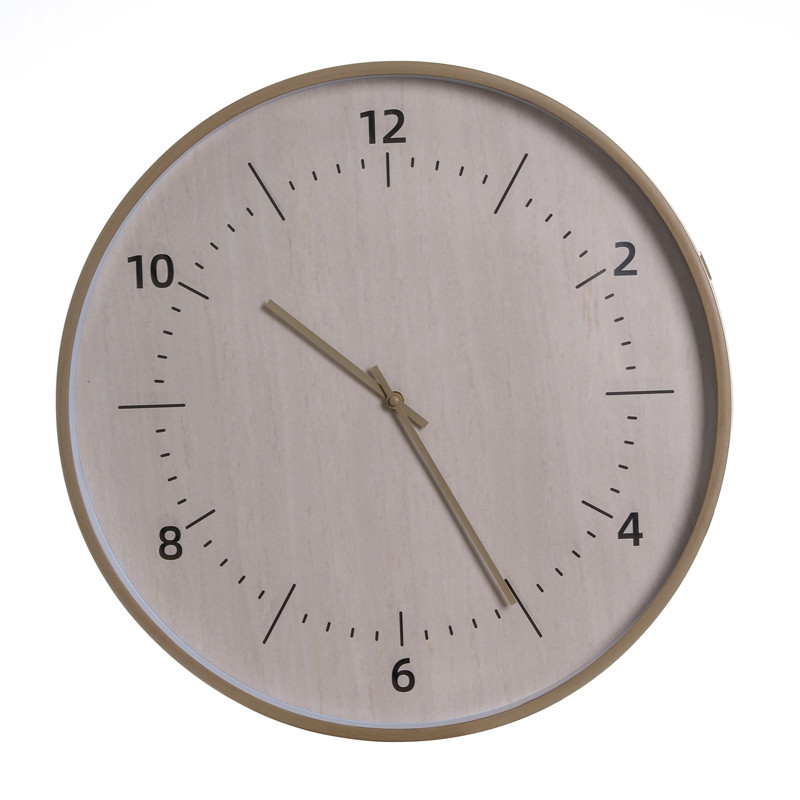 Horloge contour bois clair