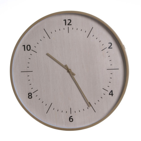Horloge contour bois clair