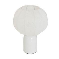 Lampe abat jour tissu h33cm blc
