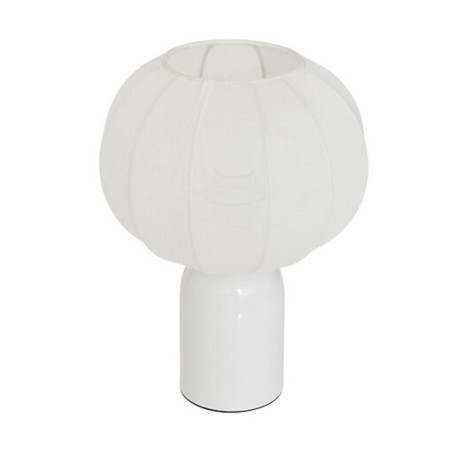 Lampe abat jour tissu h33cm blc