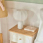 Lampe abat jour tissu h33cm blc