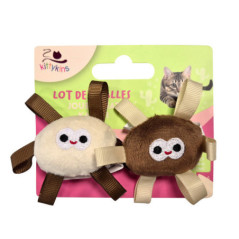 Lot 2 balles pour chat kawaii