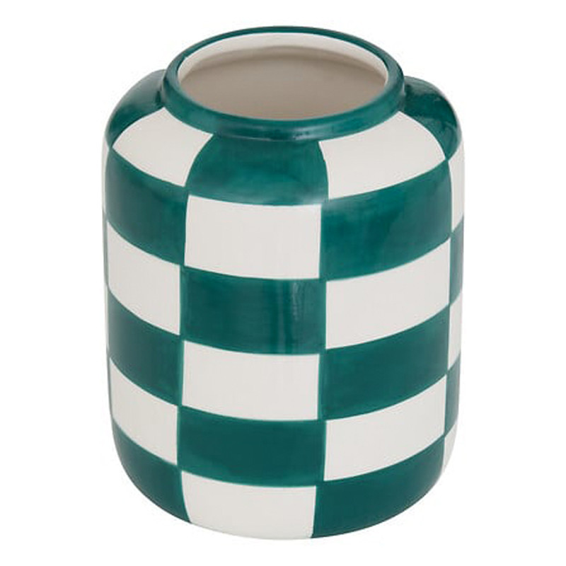 Vase ceramique damier