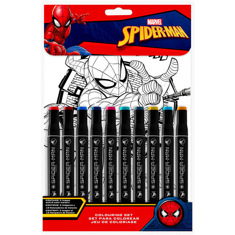 Feuilles coloriage points spider