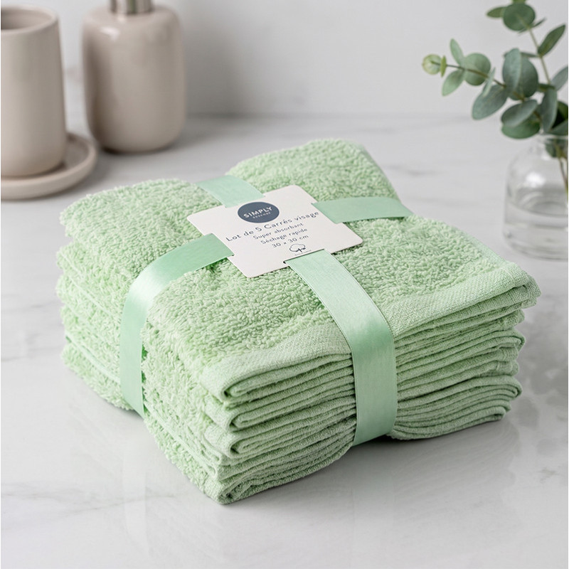 Carre visage lot 5 30x30 vert