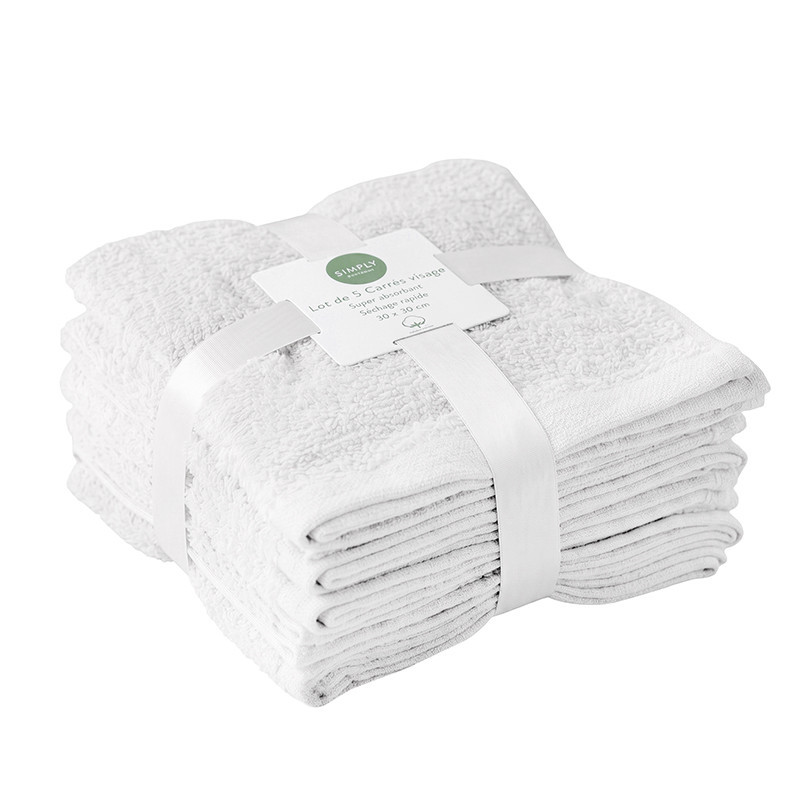 Carre visage lot 5 30x30 blanc