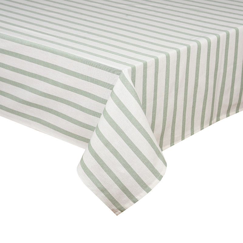 Nappe a rayure vert 140x240cm