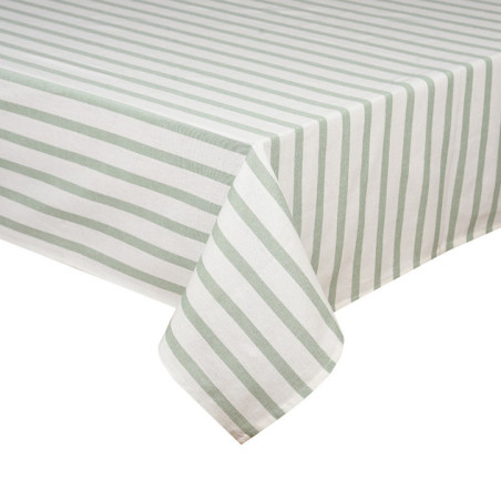 Nappe a rayure vert 140x240cm
