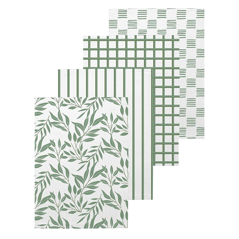 4 torchon motif vert  45x65cm