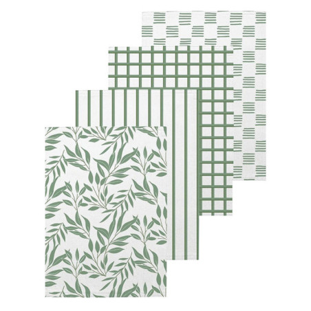 4 torchon motif vert  45x65cm
