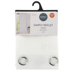 Voile simply reflet 140x240cm bl