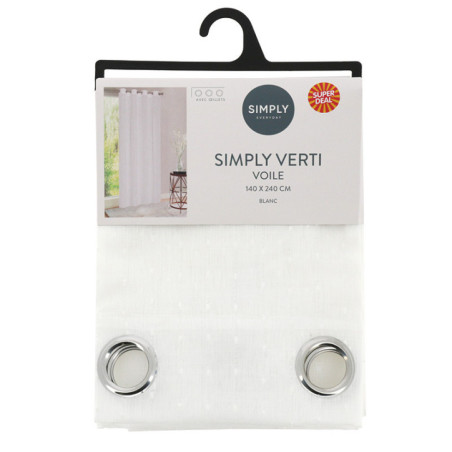 Voile simply verti 140x240cm bla