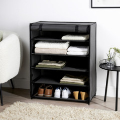 Etagere de rangement tissu gris