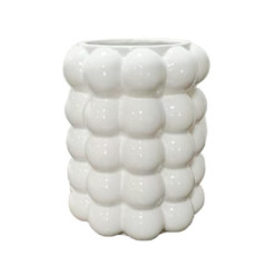 Vase bubble blanc