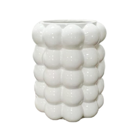 Vase bubble blanc
