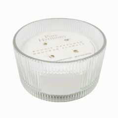 Bougie verre strie