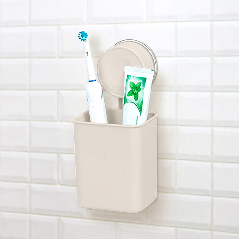 Porte brosse a ventouse beige