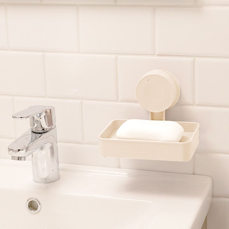 Porte savon a ventouse beige