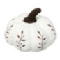 Coussin citrouille  broderie feu