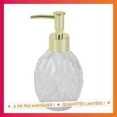 Distributeur a savon verre textu