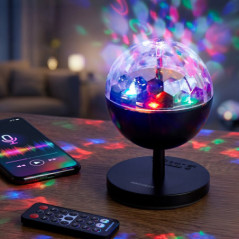 Boule disco lumiere et enceinte