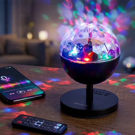 Boule disco lumiere et enceinte