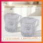 2 mugs en verre naturel irise