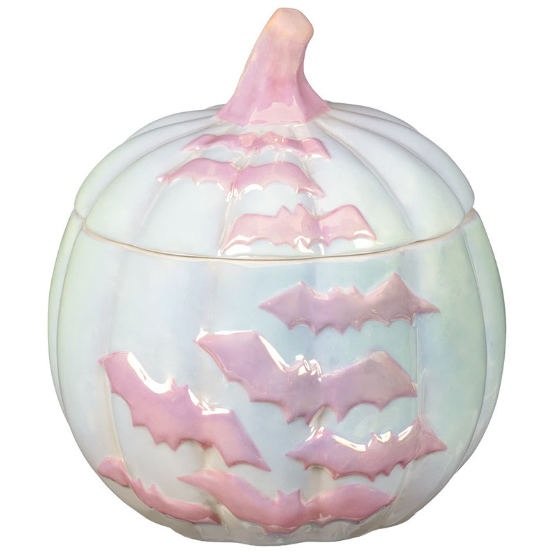 Bougie citrouille rose d15cm