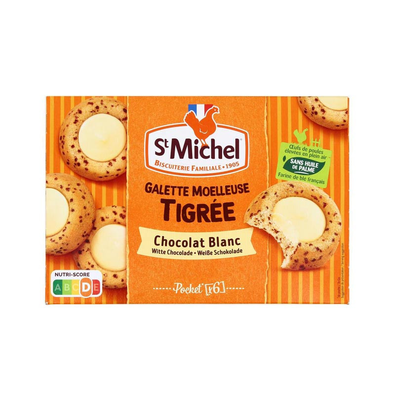Galettes tigrees coeur blanc