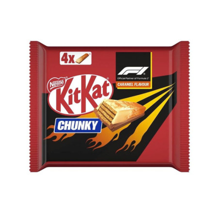 Barres chunky f1 caramel 4x40g