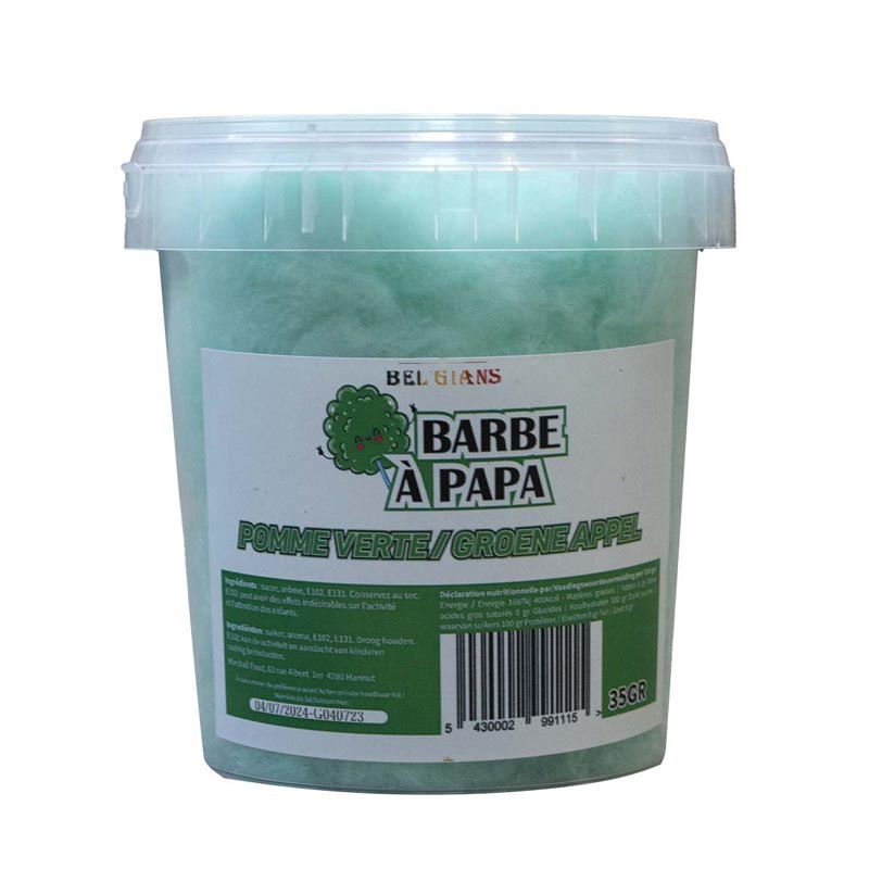 Barbe a papa seau pomme 35g