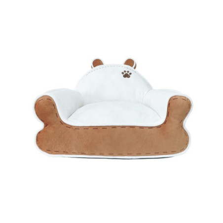 Sofa velours bicouleur