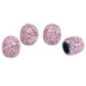 4 bouchons de valve rose