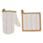 Gant et manique motif rectangle