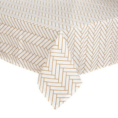 Nappe motif rectangle marron