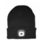 Bonnet noir avec lampe frontale
