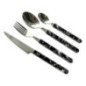 Menagere 16pcs black marble