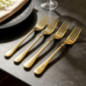 Lot de 4 fourchettes dore