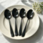 Lot de 4 cuilleres a cafe noir
