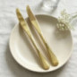 Lot de 2 couteaux tout inox dore