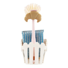 Brosse + eponge croissant