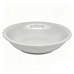 Assiette creuse blanche boule